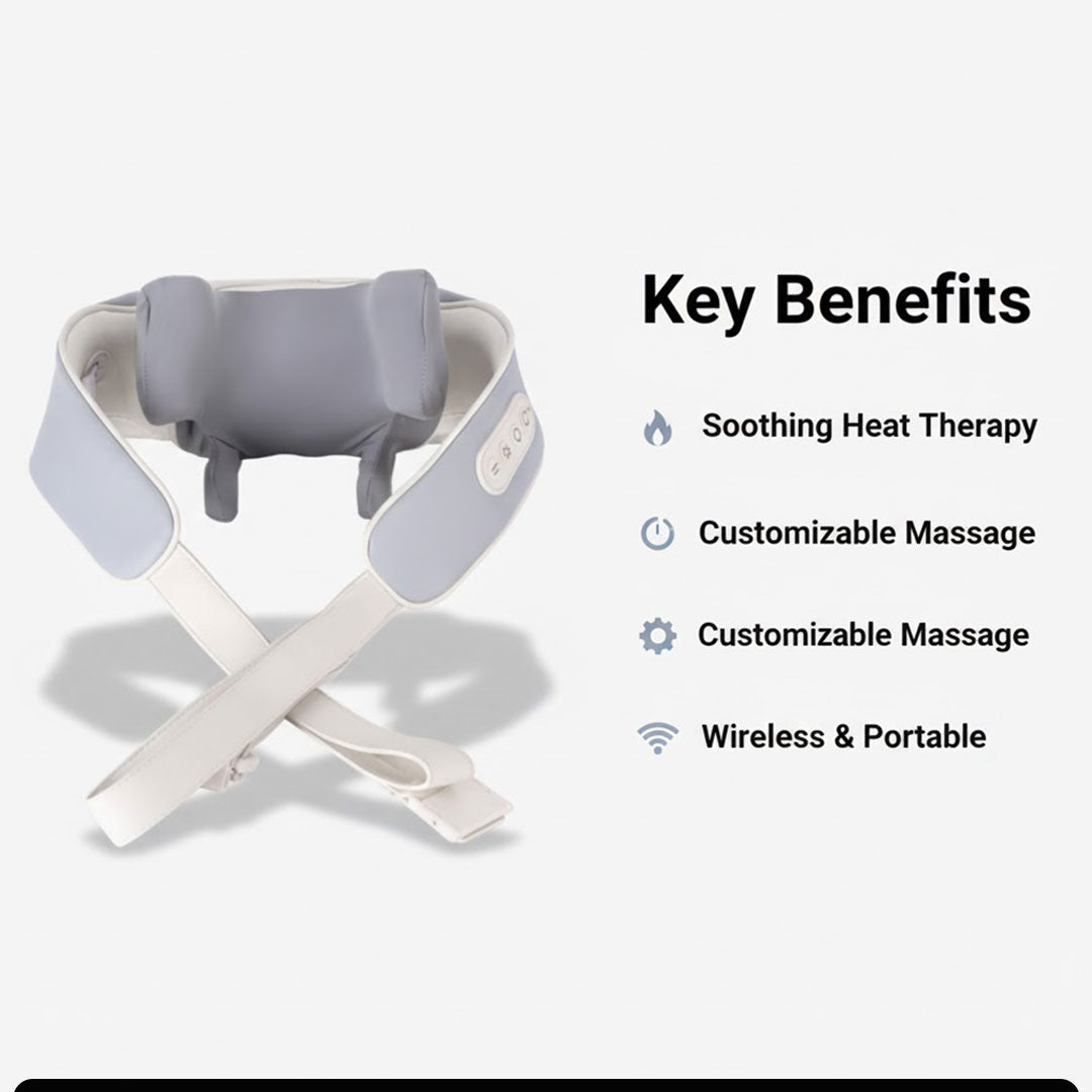 Nacken- und Schultermassager Wärmetherapie Verstellbar