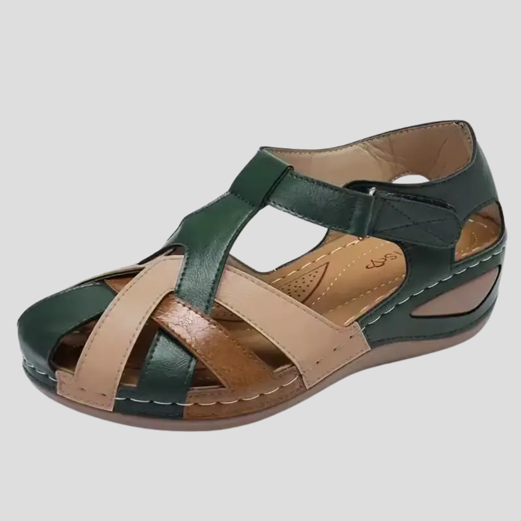Damen Komfort-Sandale Leder Arch Support