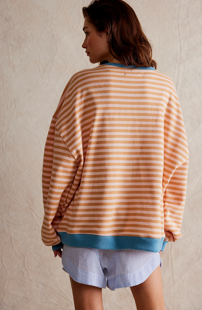 Norvielle Damen Oversized Pullover Gestreift