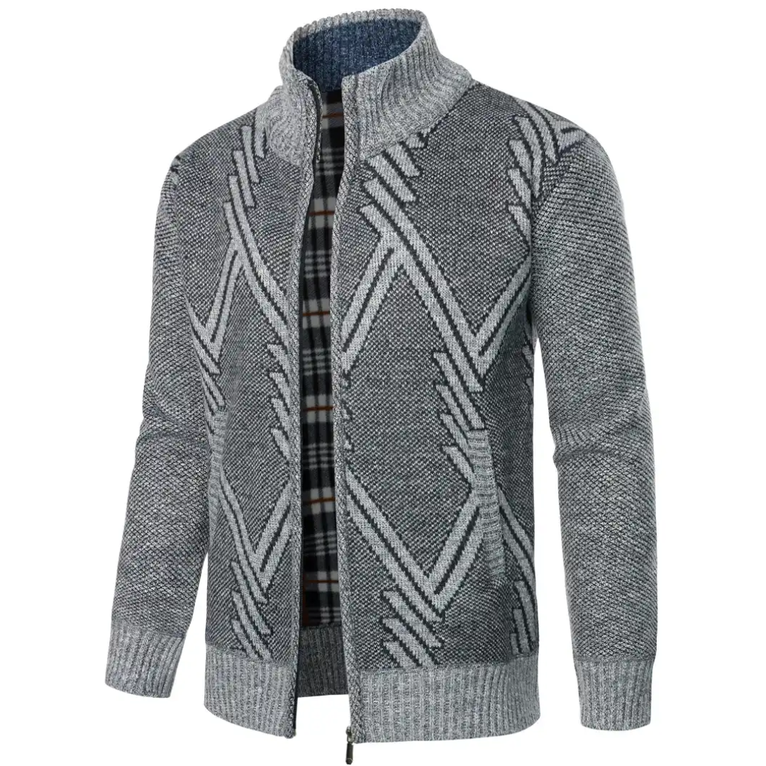 Norvielle Herren Strickjacke Gestrickt Trendig