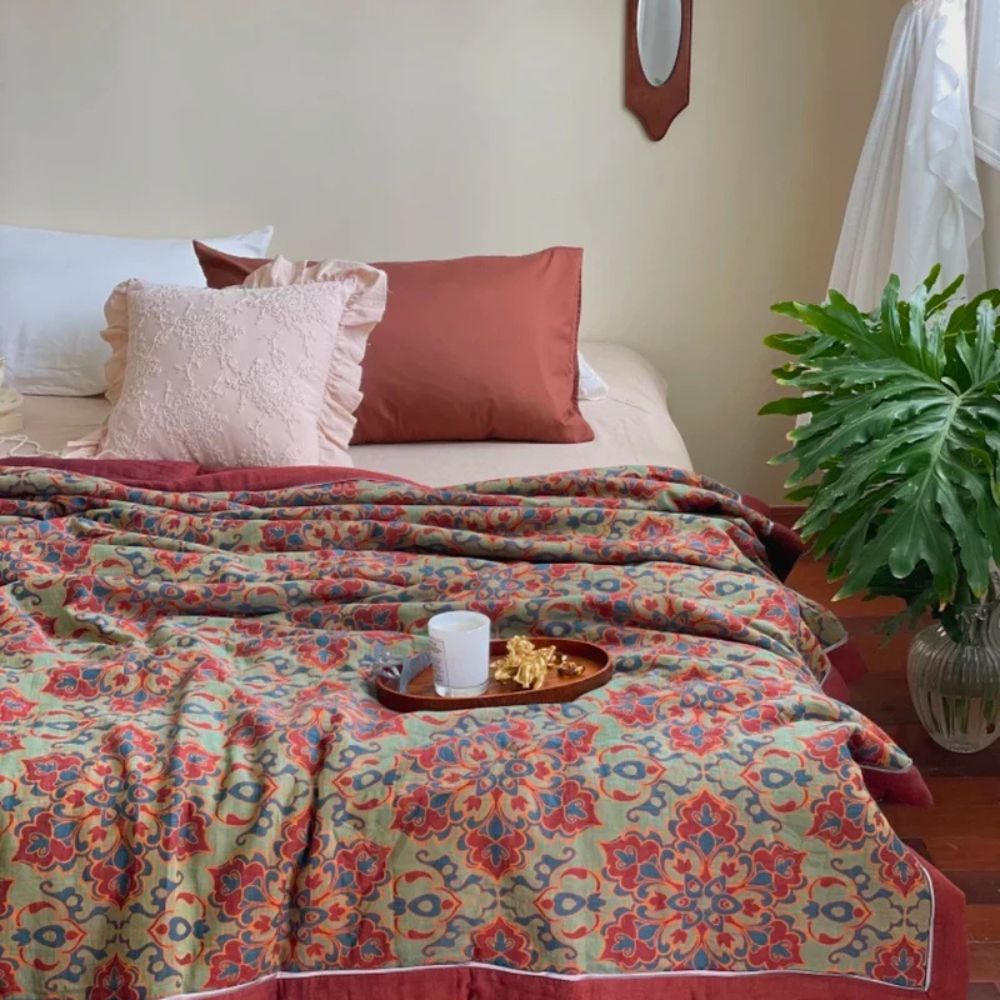 Sommerdecke Floral Lebhaftes Muster - Norvielle