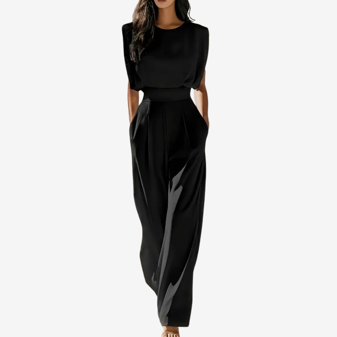 Damen Ärmellose Jumpsuit Weites Bein