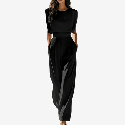 Damen Ärmellose Jumpsuit Weites Bein