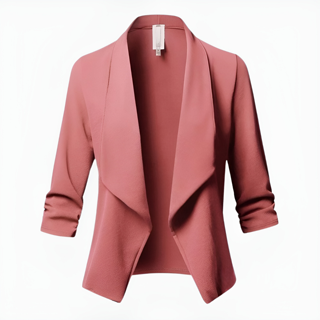 Damen Blazer Lang Formal Schwarz - Norvielle