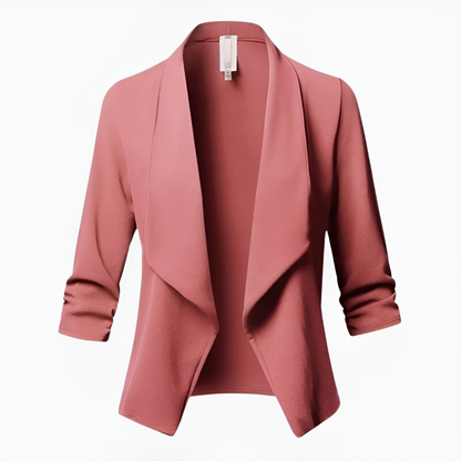 Damen Blazer Lang Formal Schwarz - Norvielle