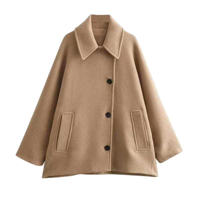 Damen Übergangsjacke Beige Oversized Beige