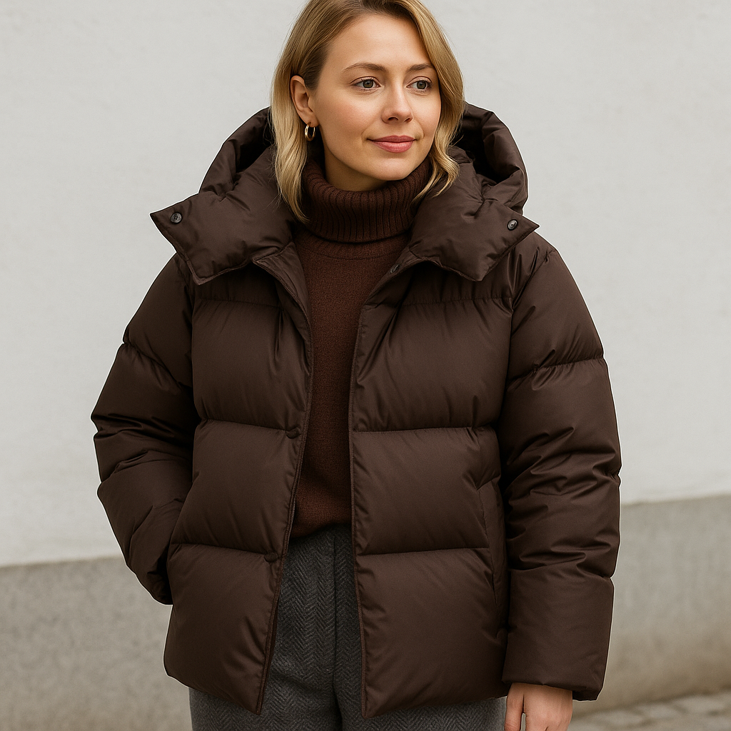 Damen Wintermantel Gepolstert Klarer Schnitt - Norvielle