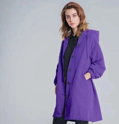 Übergroße Herren Kapuzenwindbreaker Regenjacke