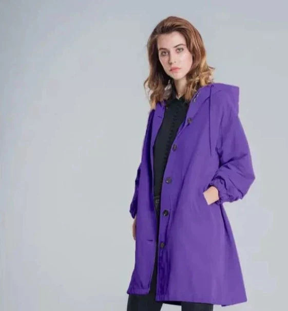 Übergroße Herren Kapuzenwindbreaker Regenjacke