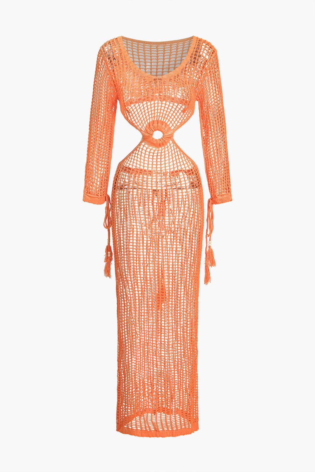 Damen Boho-Strandkleid Cut-Outs Sommerfarben - Norvielle