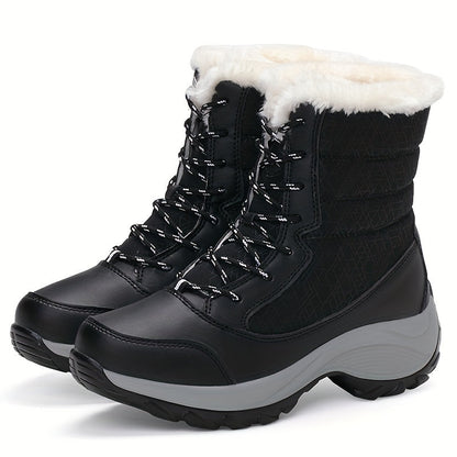 Damen Winterstiefel Runde Kappe Warmes Fleece