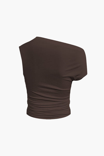 Damen One-Shoulder- und Minirock Set