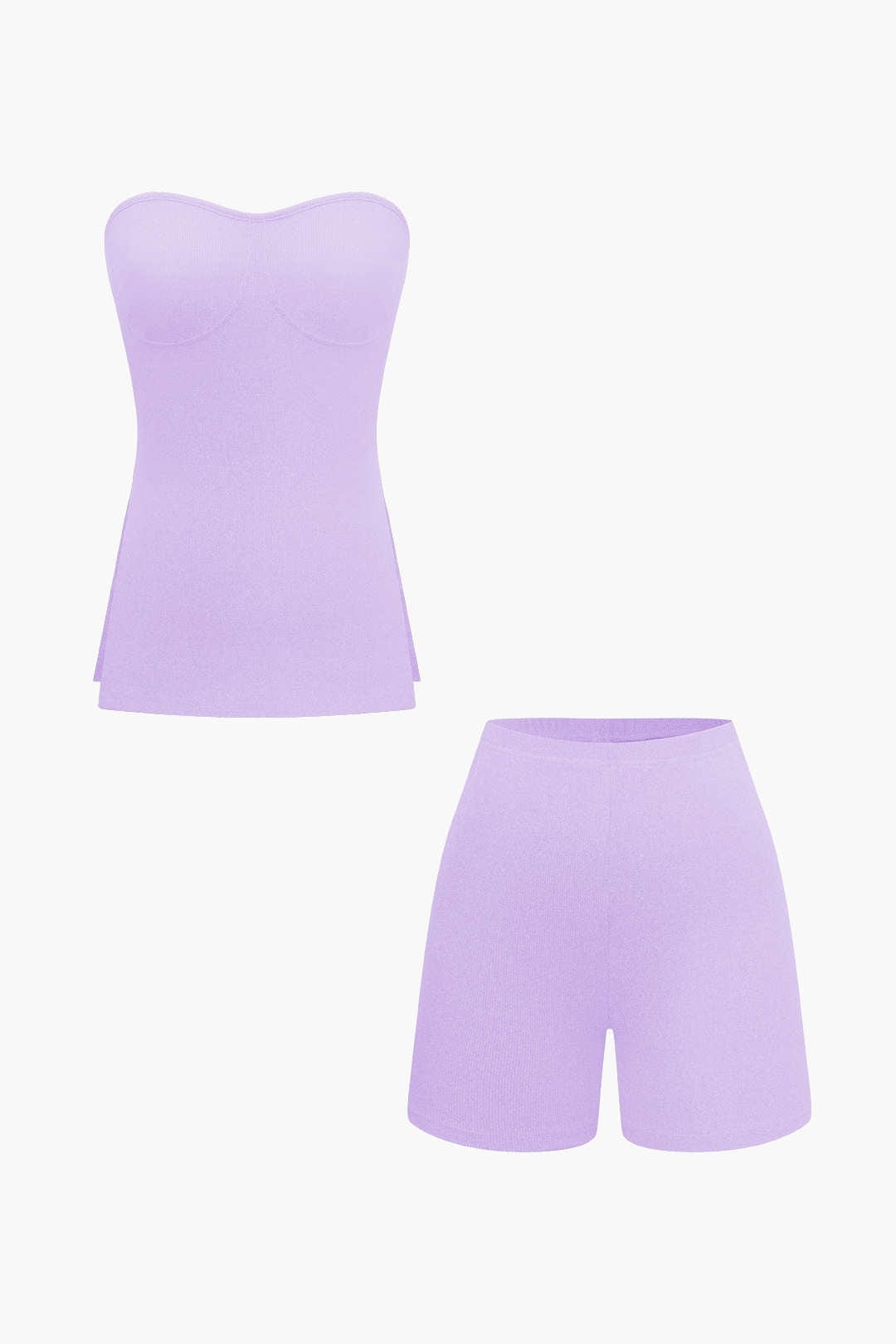 Damen Zweiteiler-Set Bustier- und Shorts Elegantes Design