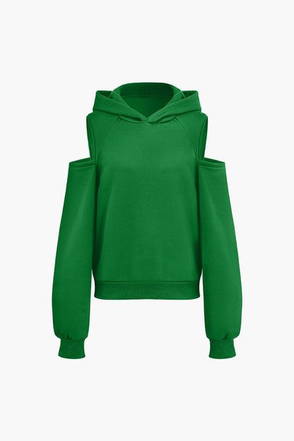 Damen Hoodie-Set Sportlich Cut-Outs