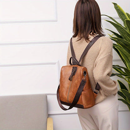 Damen Anti-Diebstahl Rucksack Veganer Stadt-Backpack