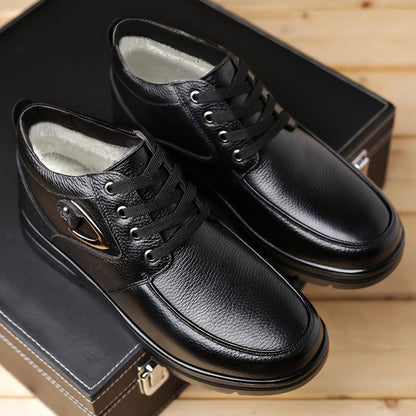 Herren Business Winterschuhe High- Leder Schnürung