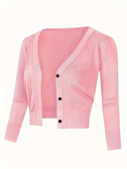 Norvielle Damen Bolerojacke Knopfverschluss