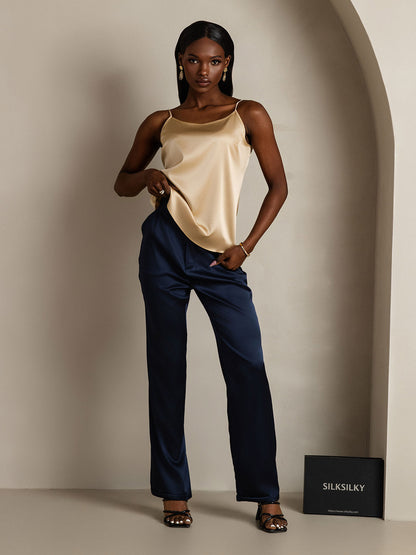 Norvielle Damen Seiden-Camisole Spaghettiträger