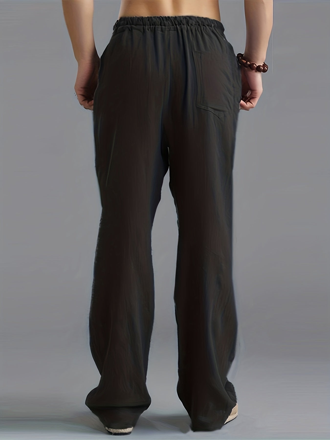 Herren Leinenhose Lang Komfortabel