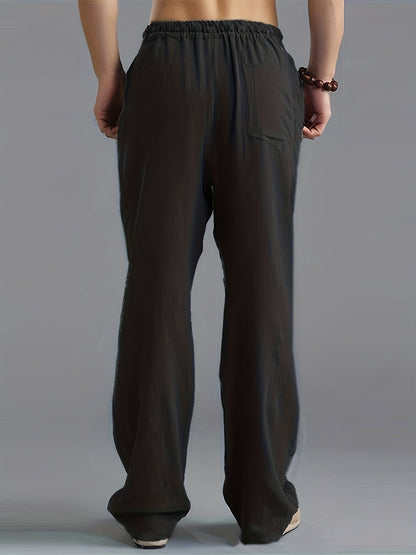 Herren Leinenhose Lang Komfortabel