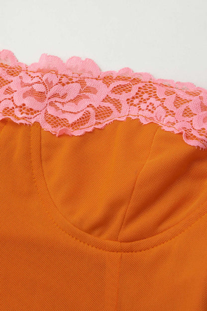 Damen Robe Midi mit Camisole