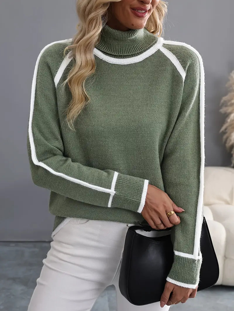 Norvielle Damen Rollkragenpullover Warm