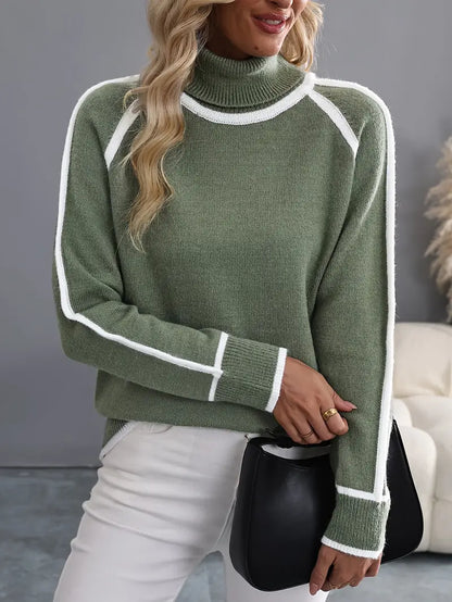Norvielle Damen Rollkragenpullover Warm