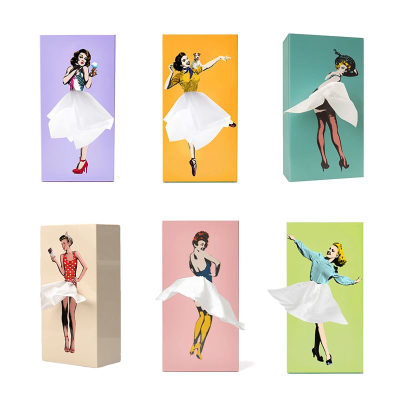 Taschentuchbox Flying Skirt Holz