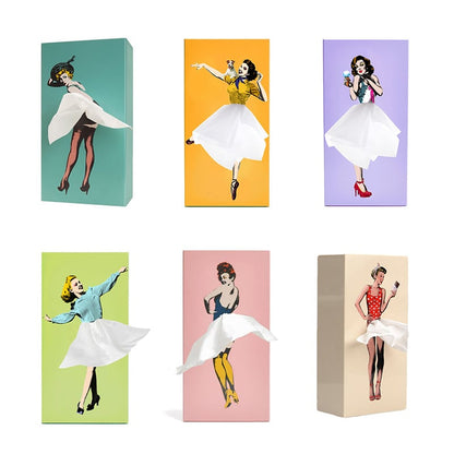 Taschentuchbox Flying Skirt Holz