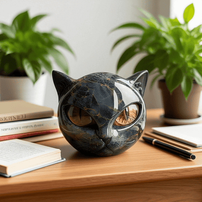 NyxCharm Mystische e Katzenkopf Skulptur