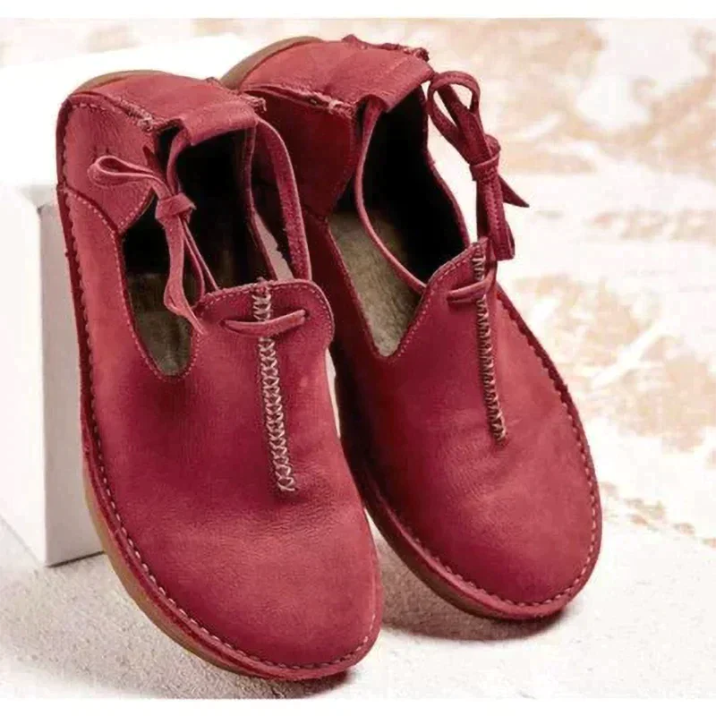 Damen Slip-On Schuhe Robust Leder