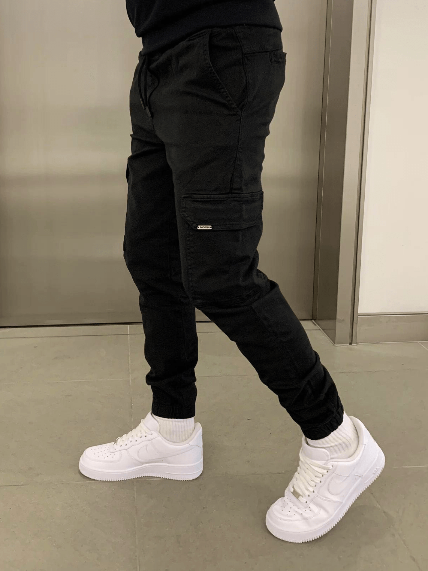 Herren Cargohose Jogger Stil Mit Bündchen