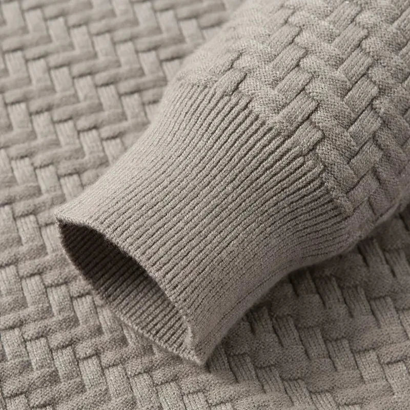Damen Pullover Rundhals Strukturmuster