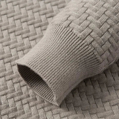 Damen Pullover Rundhals Strukturmuster