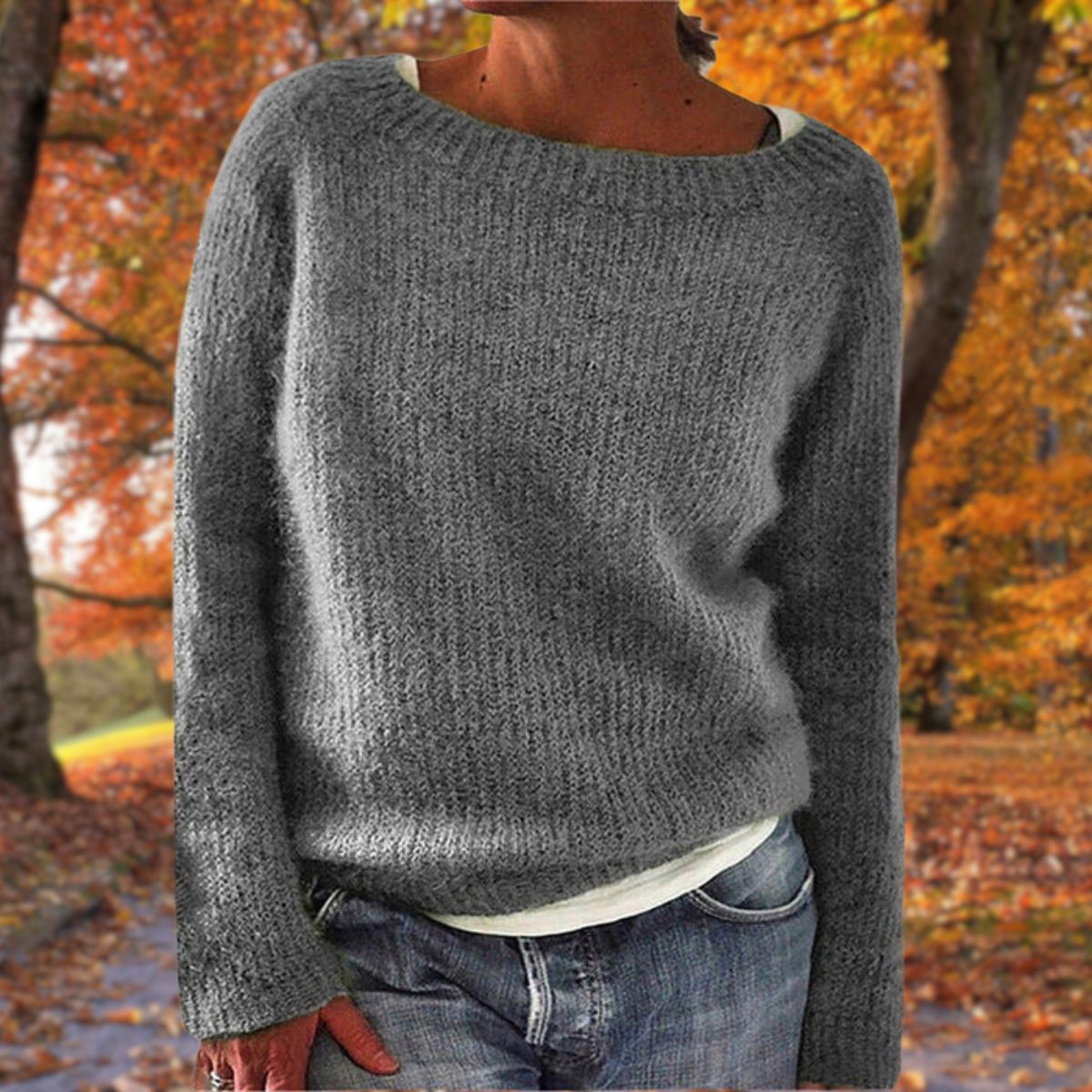Damen Merinowollpullover Weich Warm Beige