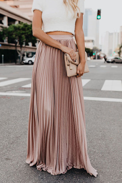 Norvielle Damen Maxi Rock Plissiert für Eternity