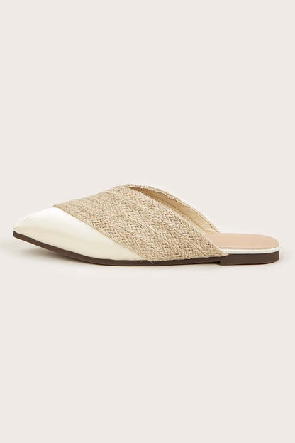 Damen Espadrille Mules Spitze