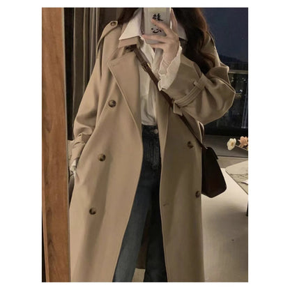 Damen Trenchcoat Doppelreihig Lang Clotilde - Norvielle
