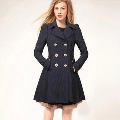 Norvielle Damen Trenchcoat Elegantes Design Beige