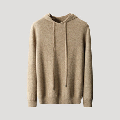 Rainer Herren Kaschmir-Pullover Kapuze Beige
