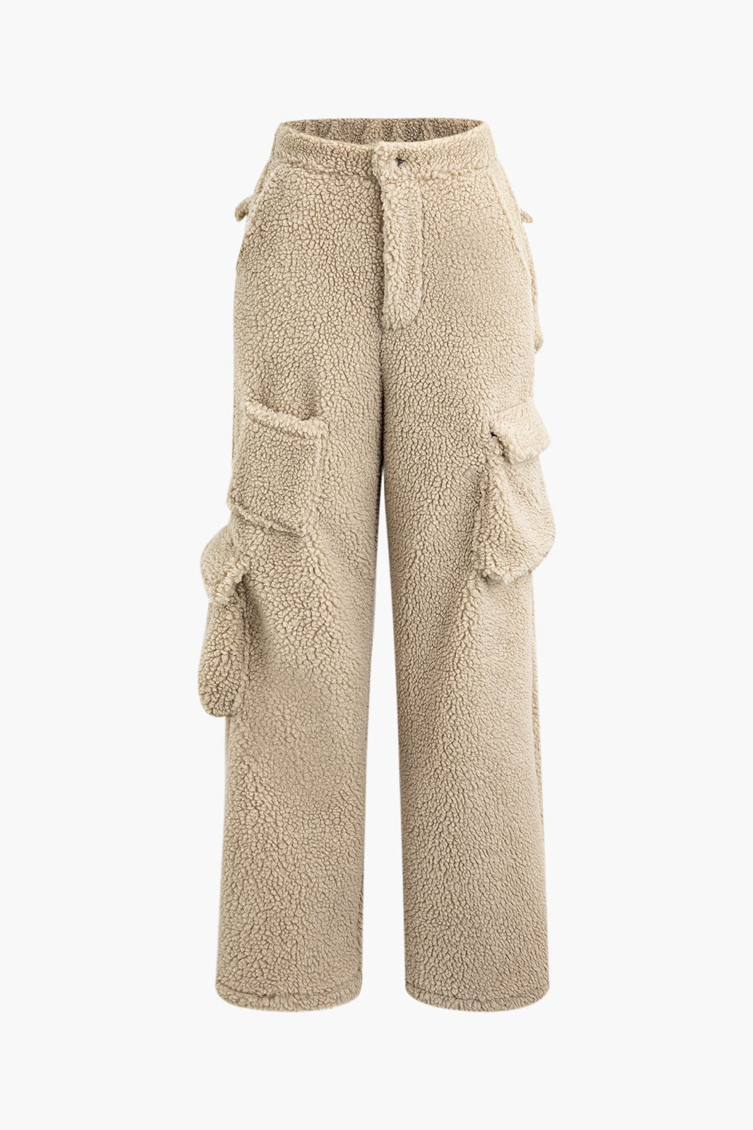 Misha Damen Teddy-Zweiteiler Cargohose Cropped-Jacke