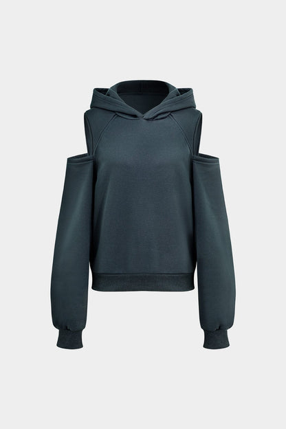 Damen Hoodie-Set Sportlich Cut-Outs