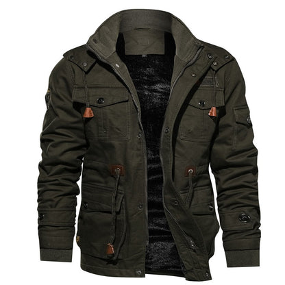 Eleganter Herren Mantel Kommandanten Stil Schwarz - Norvielle