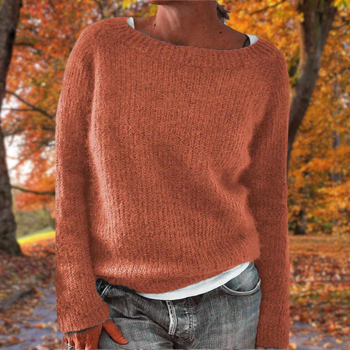 Damen Merinowollpullover Weich Warm Beige