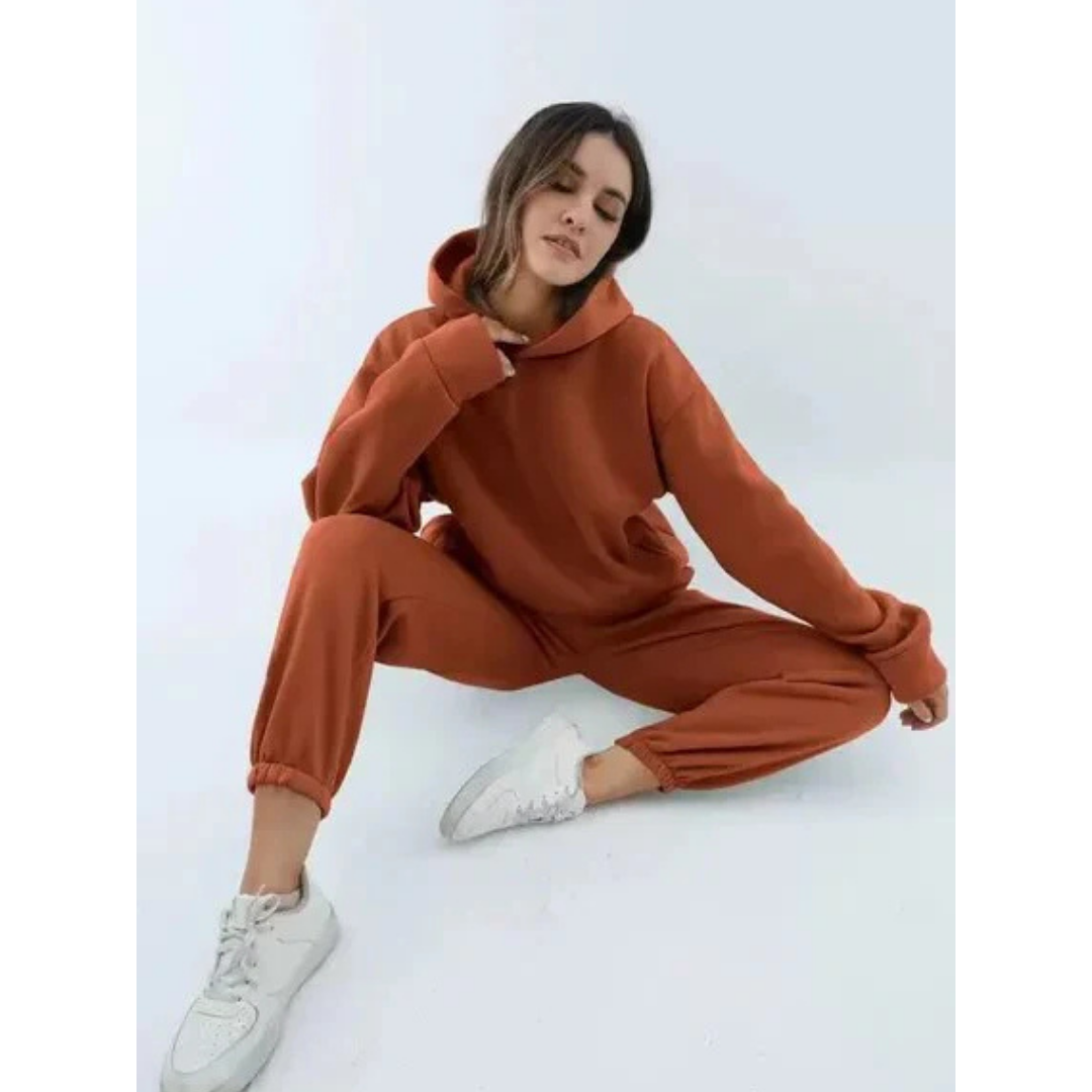 Damen Trainingsset Zweiteilig Oversize Lässig
