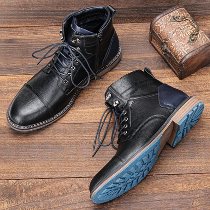 Herren Lederstiefel Vintage Ankle Boots