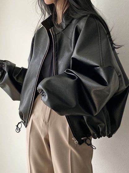Norvielle Damen Jacke Kordelzug Kragen