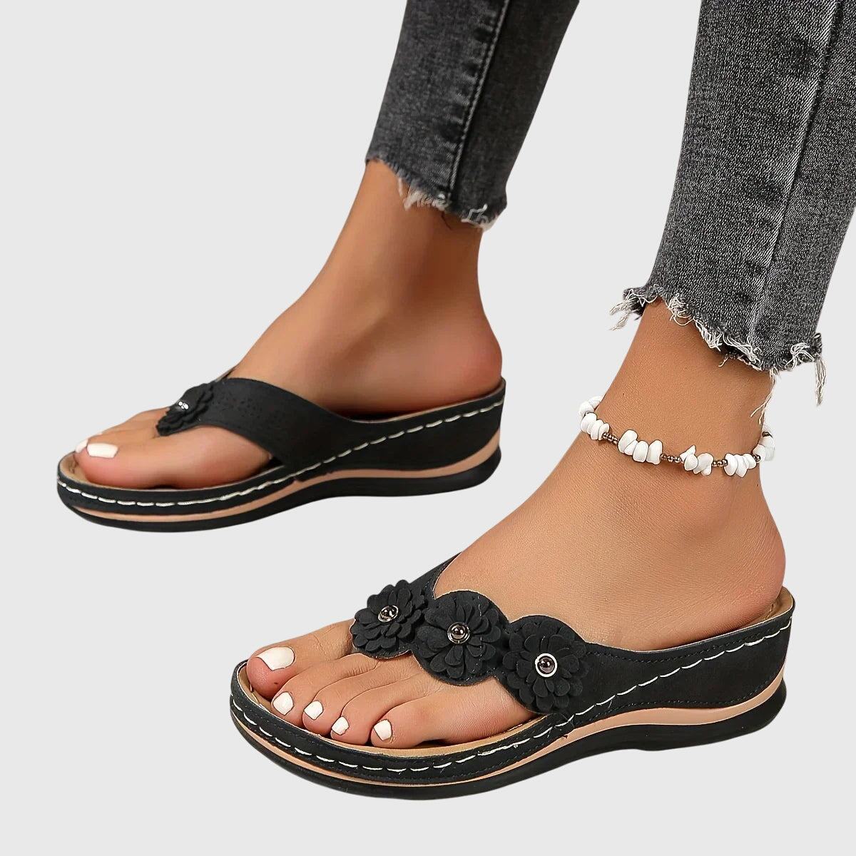 Damen Slip-On Sandalen Lässig