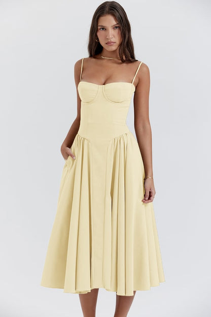 Ärmelloses Damenkleid Jute