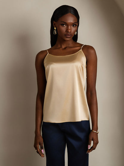 Norvielle Damen Seiden-Camisole Spaghettiträger